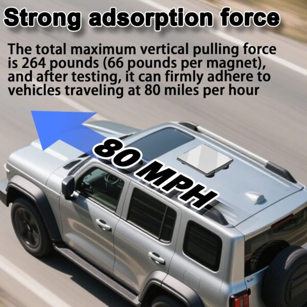 Magnetic Car Mount for Starlink Mini with Aluminum Base and PC Construction, No Signal Blocking