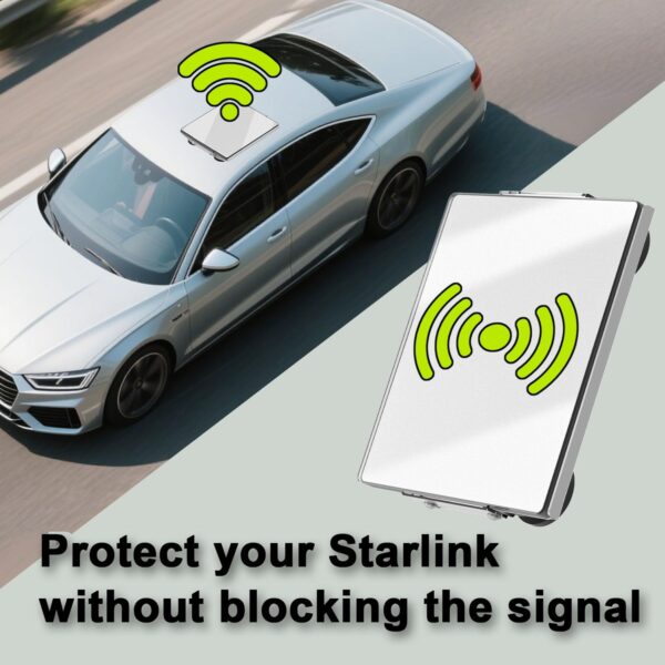 Magnetic Car Mount for Starlink Mini with Aluminum Base and PC Construction, No Signal Blocking