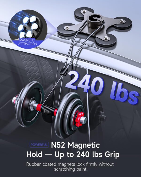 Magnetic Mount for Starlink Mini 109 kg for RV, Truck, Boat, Aluminum