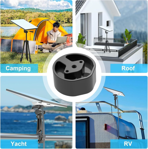 2025 New Adapter for Starlink Mini, 2-in-1 with 1/4" and 3/8" Threads, Black