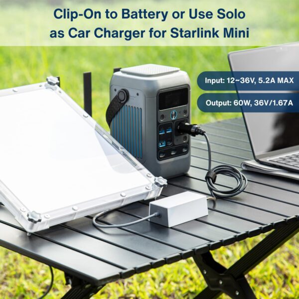 Car Battery Connector to Female DC Socket for Starlink Mini – Safe Vehicle Installation