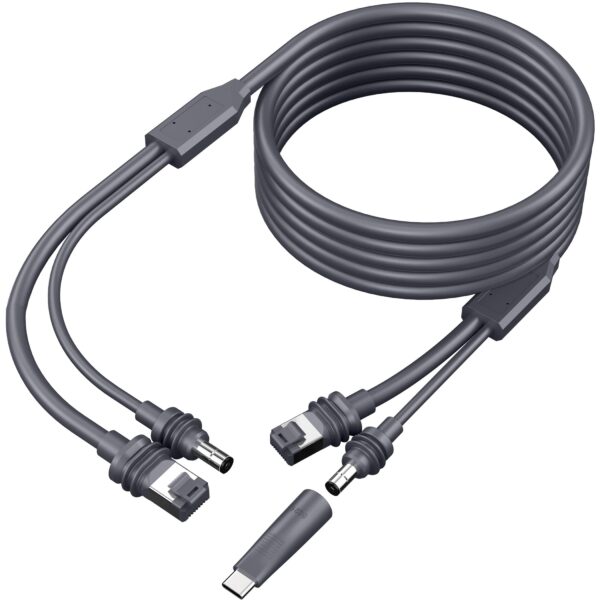 2-in-1 Cable for Starlink Mini – 5 Meters, DC/USB-C + Ethernet, Replacement Accessory