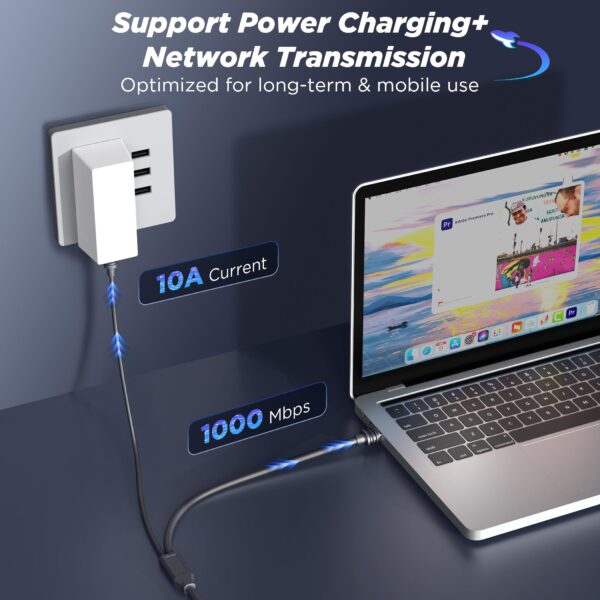 2-in-1 Cable for Starlink Mini – 5 Meters, DC/USB-C + Ethernet, Replacement Accessory