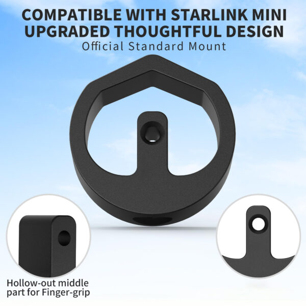 Aluminum Tripod Adapter for Starlink Mini – 1/4"-20 Thread