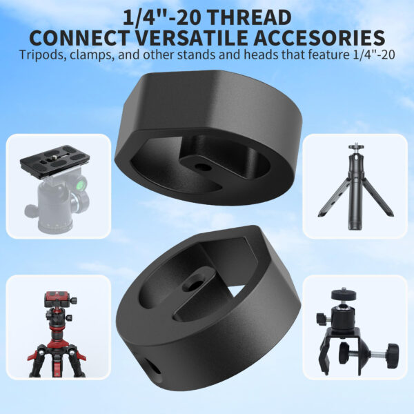 Aluminum Tripod Adapter for Starlink Mini – 1/4"-20 Thread
