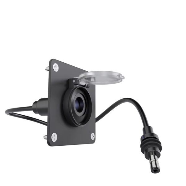 Waterproof Pass-Through DC 5.5x2.1 Socket for Starlink Mini with Spring-Loaded Flap