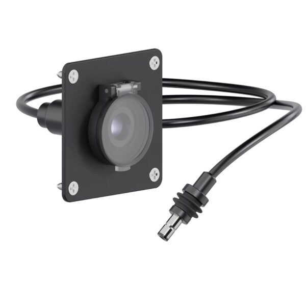 Waterproof Pass-Through DC 5.5x2.1 Socket for Starlink Mini with Spring-Loaded Flap