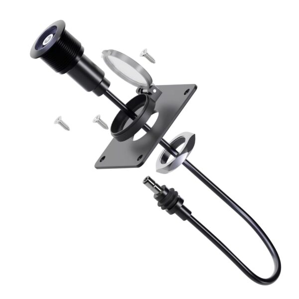 Waterproof Pass-Through DC 5.5x2.1 Socket for Starlink Mini with Spring-Loaded Flap