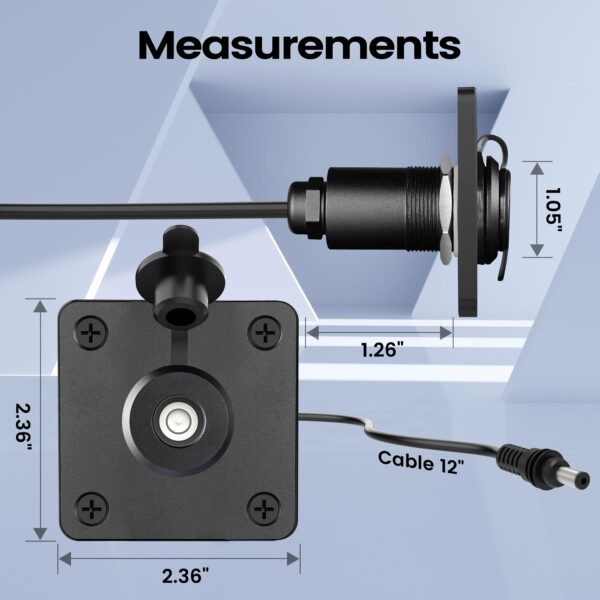 Waterproof Pass-Through Female DC 5.5x2.1 Socket for Starlink Mini (1 pc.)
