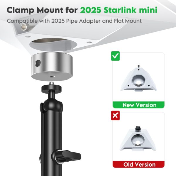 2025 Starlink Mini Pole Mount with Tripod Aluminum Adapter