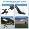 Starlink Gen 3 Camping and RV Tripod Mount with Ground Spikes and Pipe Adapter