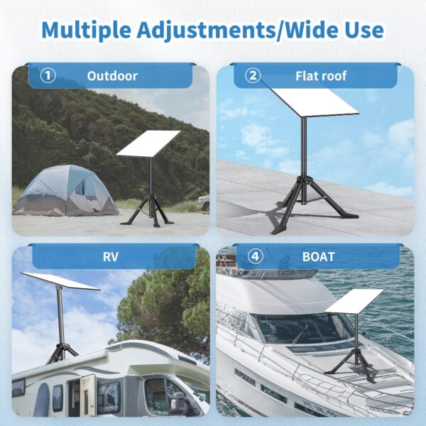 Starlink Gen 3 Camping and RV Tripod Mount with Ground Spikes and Pipe Adapter